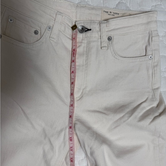 NWT RAG & BONE Nina High Rise Ankle Cigarette Ecru Jeans in 26 size - Picture 16 of 17